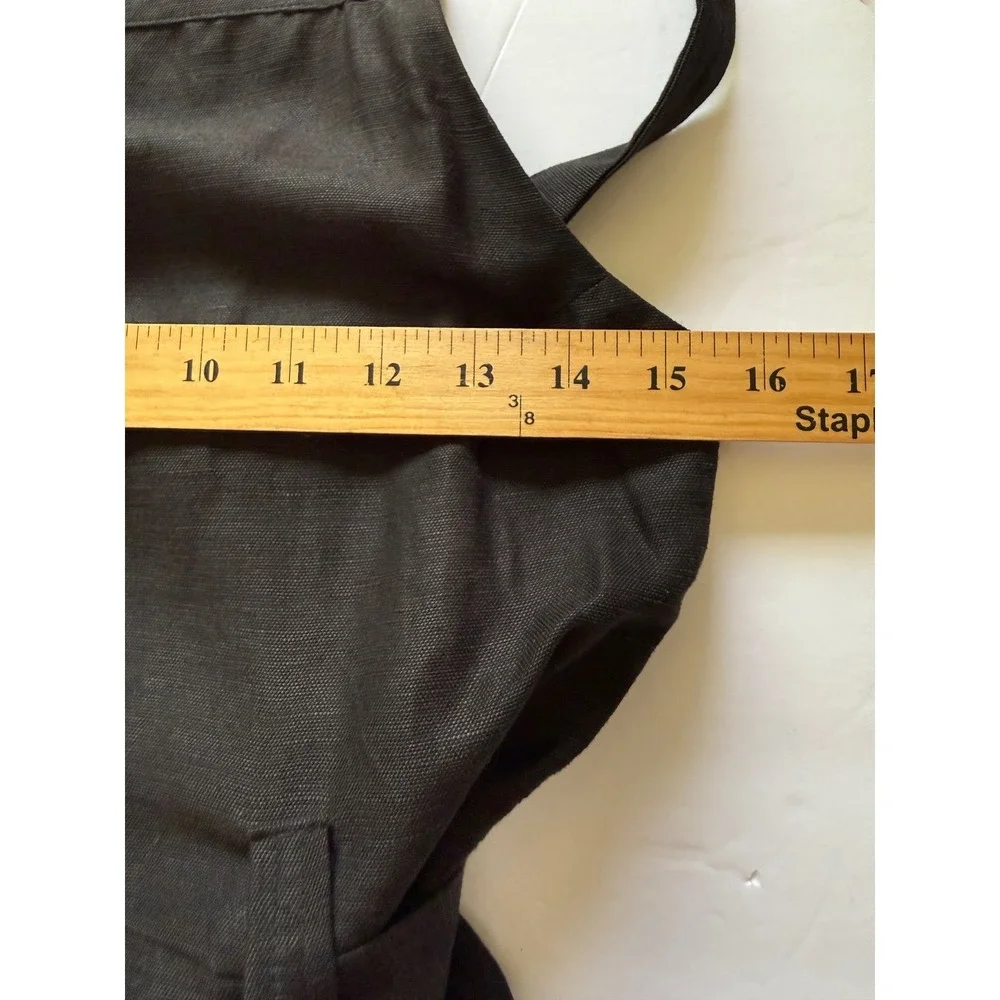 Reformation Black Linen Blend Wide Leg Jumpsuit Square Neck Sleeveless Size XS